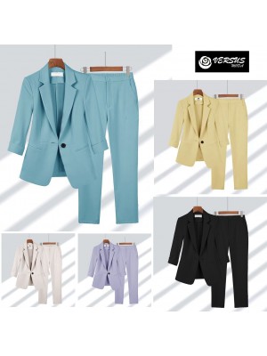 Completo Donna Pantaloni Giacca Manica 3/4 Woman Trousers Jacket Set SETWOM06